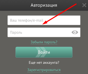 Форма авторизации в мобильном приложении Pin-Up bet для iOS